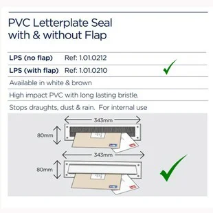 Exitex PVC Letterplate Seal With Flap Brown 343mm