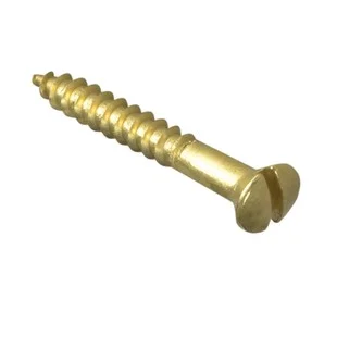 ForgePack Slotted RAH Woodscrews 20 Per Pack Brass 1x6g Ref FPRAH16BR