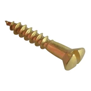 ForgePack Slotted RAH Woodscrews 25 Per Pack Brass 3/4x6g Ref FPRAH346BR