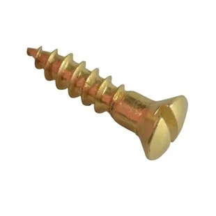 ForgePack Slotted RAH Woodscrews 25 Per Pack Brass 5/8x6g Ref FPRAH586BR