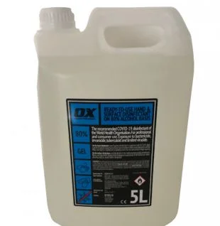 OX Alcohol Hand Sanitiser Gel 5Ltr Refill