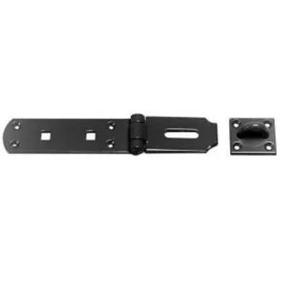 Perry 200mm No.HS149H Heavy Hasps & Staples - Black