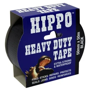 Hippo 50mm Black Tape 50mtr Ref H18001
