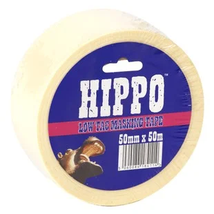 Hippo 50mm Low Tac Masking Tape 50mtr Ref H18411