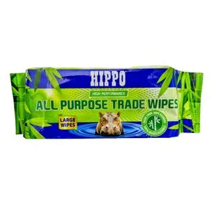 Hippo LARGE All Purpose Bamboo Wipes 43x20cm Pack 80no