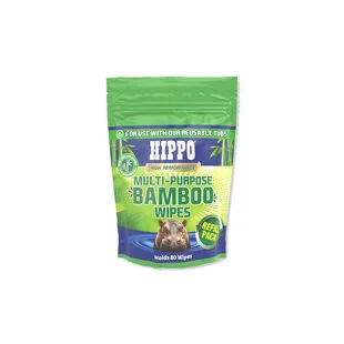 Hippo Multi Purpose Bamboo Wipes Refill Pack 80no Ref H18734