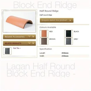 Breedon Half Round Ridge End - Anthracite Ref AG3420
