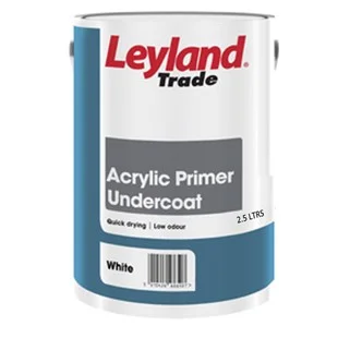 Leyland Acrylic Primer Undercoat White 2.5Ltrs Ref 264365