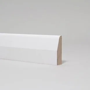 White Primed MDF 18mm x 144mm Chamfered & Rounded