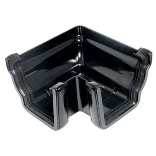 Floplast Niagara Ogee 110mm 90Deg External Angle Black Ref RAN2
