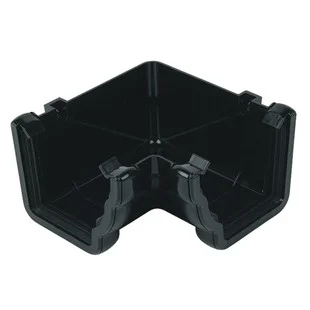 Floplast Niagara Ogee 110mm 90Deg Internal Angle Black Ref RAN1