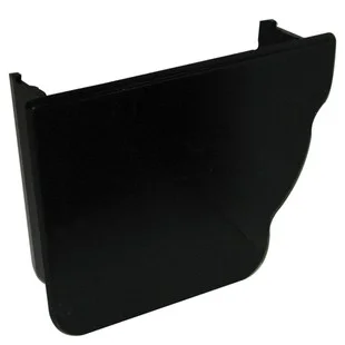 Floplast Niagara Ogee 110mm Left Hand Internal Stopend Black Ref REN3