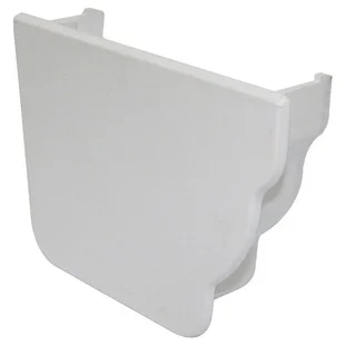 Floplast Niagara Ogee 110mm Left Hand Internal Stopend White Ref REN3