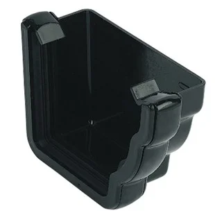 Floplast Niagara Ogee 110mm Right Hand External Stopend Black Ref REN2