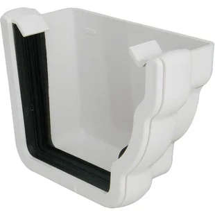 Floplast Niagara Ogee 110mm Right Hand External Stopend White Ref REN2