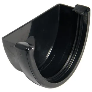 Floplast Deepflow Gutter External Stop End Black REF REH1