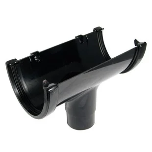Floplast Deepflow Gutter Running Outlet Black REF ROH1