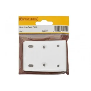 Pre Pack 75 x 10 x 55mm White Hinge Repair Plate (Pack of 2) Ref CJ117P