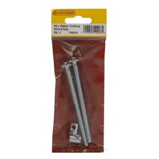 Pre Pack M6 x 100mm Furniture Bolts & Nuts Ref FA251P
