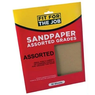 Pre Packed Sandpaper 10 Sheets of Assorted Ref Ffjasp10a