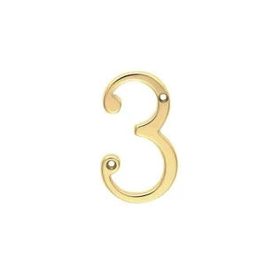 Prepack Brass Numeral - 3