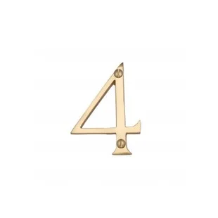 Prepack Brass Numeral - 4