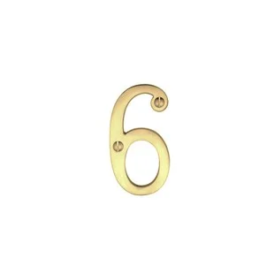 Prepack Brass Numeral - 6