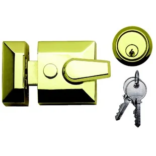 Prepack Deadlocking Nightlatch Brass Case Narrow