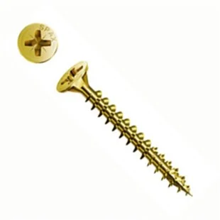 Promo Spax Flat Pozi Screws 100mm x 5.0mm Box 200 Zinc Yellow Passivated