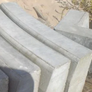 Radius Kerb Half Battered External 8Mtr 125 x 255mm Ref RK0305800