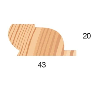 Redwood 25x50mm Pat1 Picture Rail