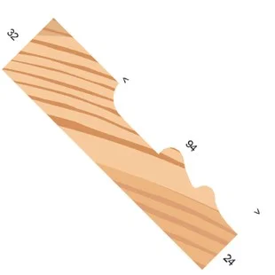 Redwood 38X125mm Double Sunk Architrave