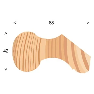 U/S Redwood 50x100mm Pigsear Handrail