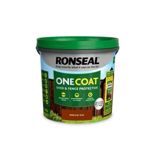 Ronseal One Coat Shed & Fence Protector Medium Oak 5Ltr