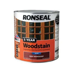 Ronseal Trade 5 Year Woodstain Satin Deep Mahogany 2.5Ltr Ref 38571