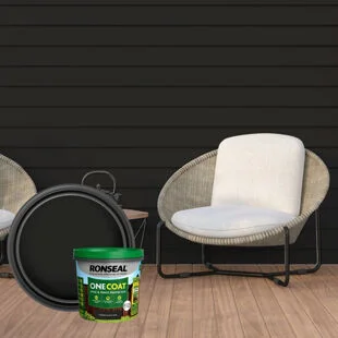 Ronseal One Coat Shed & Fence Protector Tudor Black 5Ltr