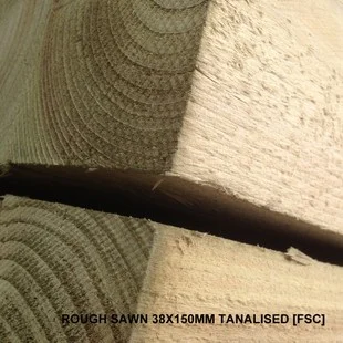Tanalised Green Rough Sawn 38 x 150mm