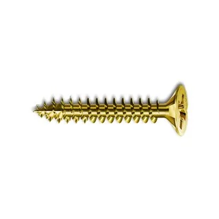 Spax Flat Pozi Screws 35mm x 4.0mm Box 200 Zinc Yellow Passivated