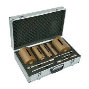 Spectrum 5Pce Diamond Core Drill Kit and Metal Case Ref MBD5