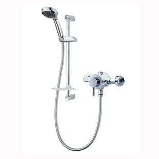 Triton Unichrome Severn Biv Thermostatic White / Chrome Plated