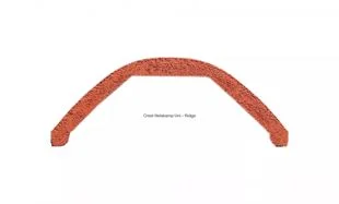 Crest Universal Ridge Roof Tile 450mm Rustic Red (Pack:168)