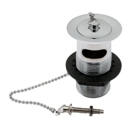 32mm Slotted Basin Waste Chrome Plug & Chain 201243