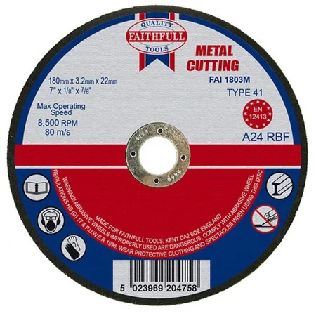 Metal Cutting Disc Flat 180 x 3.2 x 22mm Ref FAI1803M