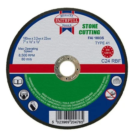 Stone Cutting Disc Flat 180 x 3.2 x 22mm Ref FAI1803S