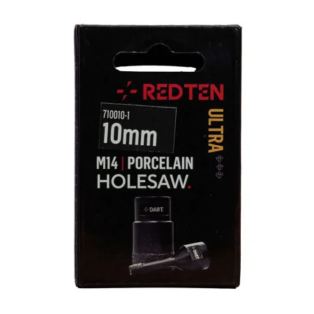 Dart Red Ten Ultra Porcelain Holesaw M14 x 10mm Ref 710010-1