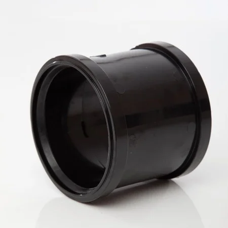 Floplast 110mm Soil Double Socket Connector Black REF SP105