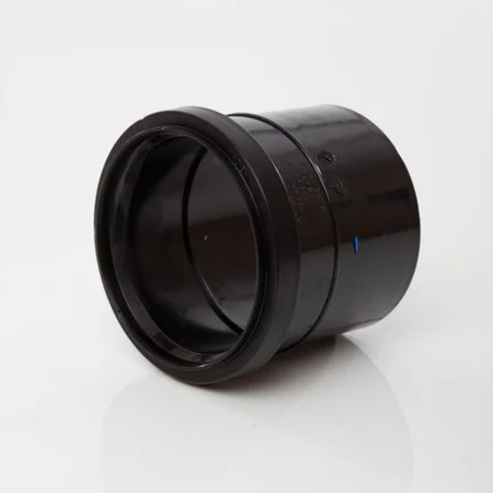 Floplast 110mm Soil Single Socket Connector Black REF SP124