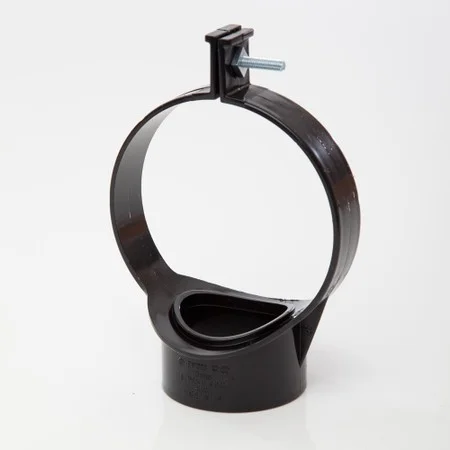 Floplast 110mm Soil Strap Boss (Open) Back Fix Black REF SP319
