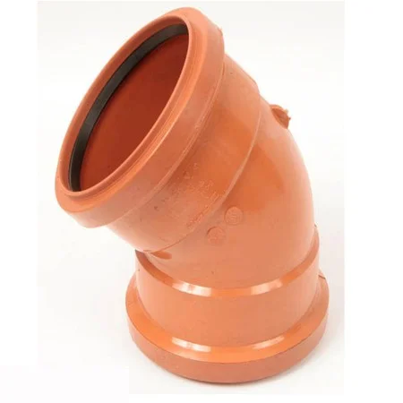 Floplast 110mm x 45 Deg Underground Double Socket Bend