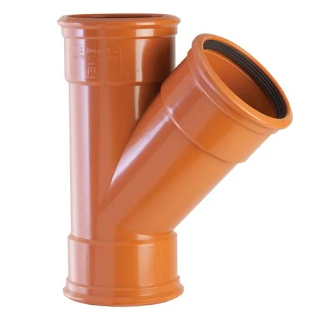 Floplast 110mm x 45 Deg Underground Triple Socket Junction  REF D211